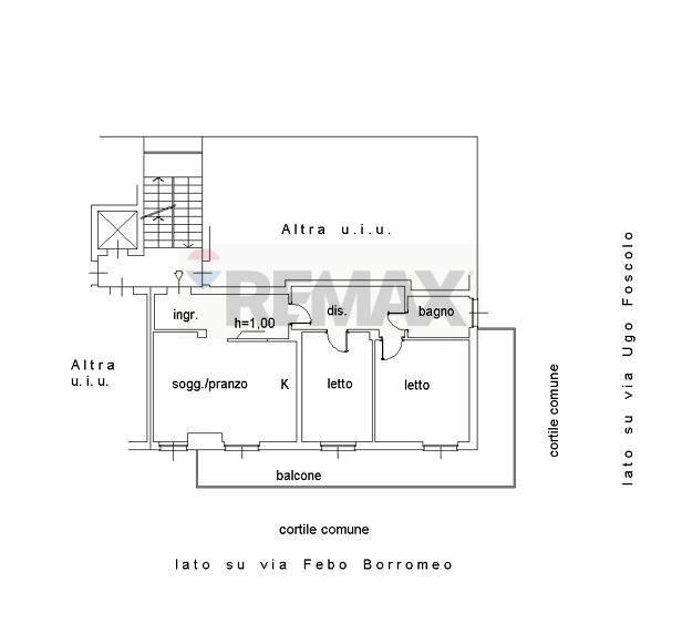 Pianta 2D - Three-room apartment Via Febo Borromeo
 
7, Cassano d'Adda - floor plans 1