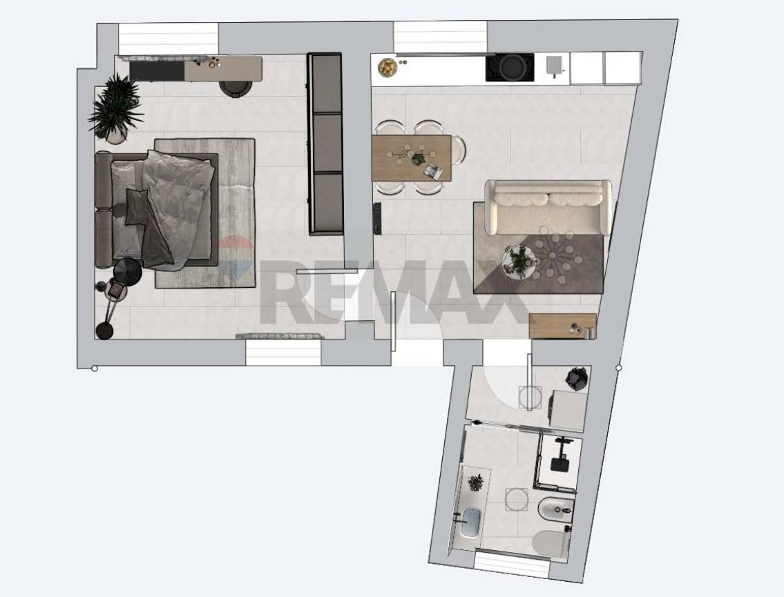 Pianta 2D - Bilocale Via Santa Caterina
 
9, Lonate Pozzolo - planimetria 1