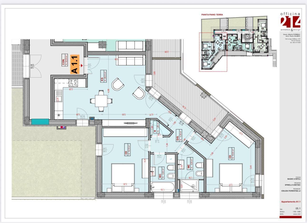 Foto 31 - Trilocale via spinello aretino, Bagno a Ripoli - planimetria 1
