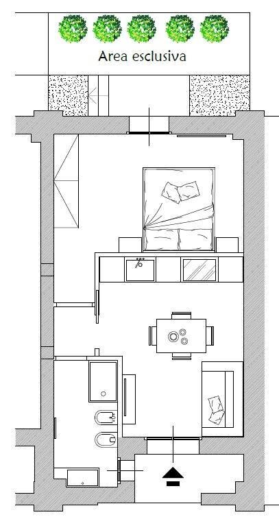 Foto 7 - Bilocale Via Roma, Pontenure - planimetria 1