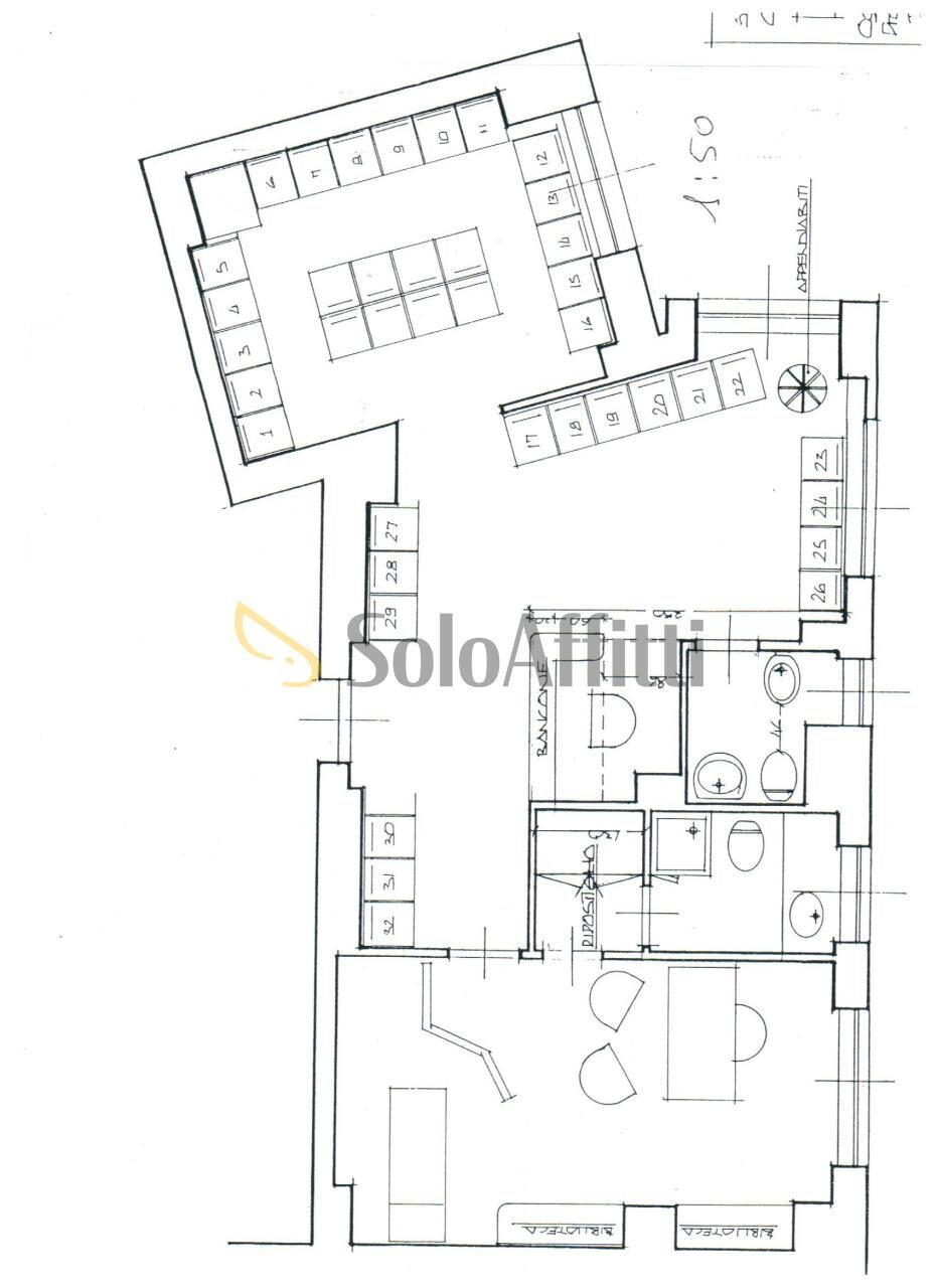 Planimetria Uff. C.so Traiano.jpg - Ufficio CORSO TRAIANO 14/11, Torino (zona Lingotto) - planimetria 1