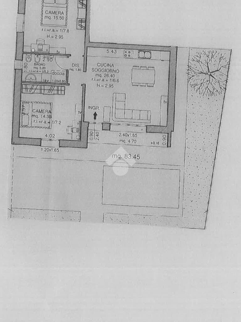 Trilocale Via Eulero, Cesenatico - planimetria 1