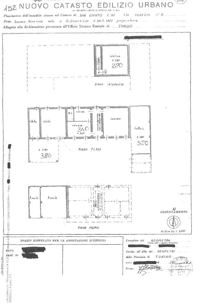 Rustico Via venezia, San Giusto Canavese - planimetria 1