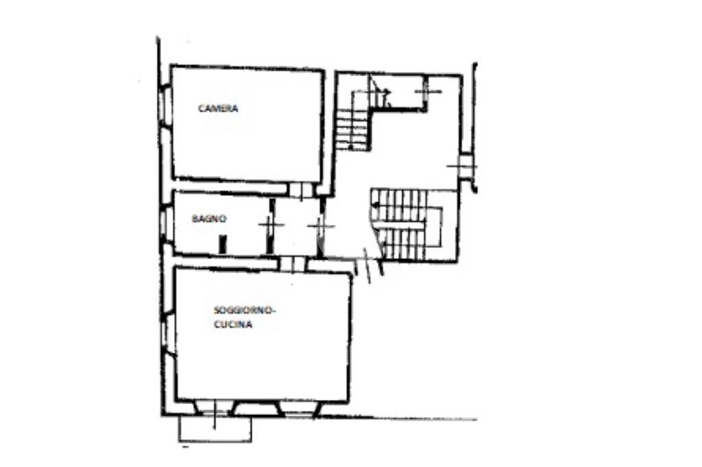 Two-room apartment Piazza Giacomo Ferrari, Langhirano - floor plans 1