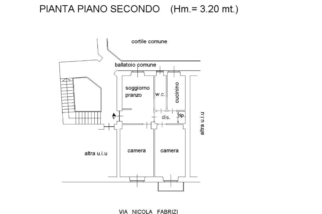 Four-room apartment Via Nicola Fabrizi, Torino (neighborhood Campidoglio) - floor plans 1