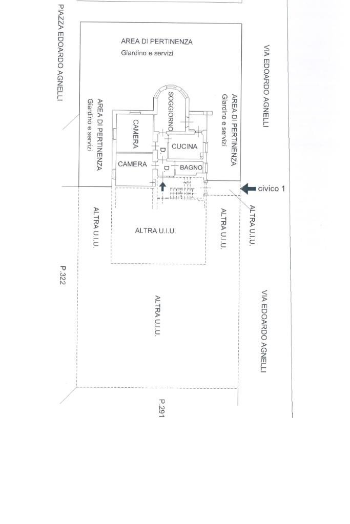 Quadrilocale Via E. Agnelli, Villar Perosa - planimetria 1
