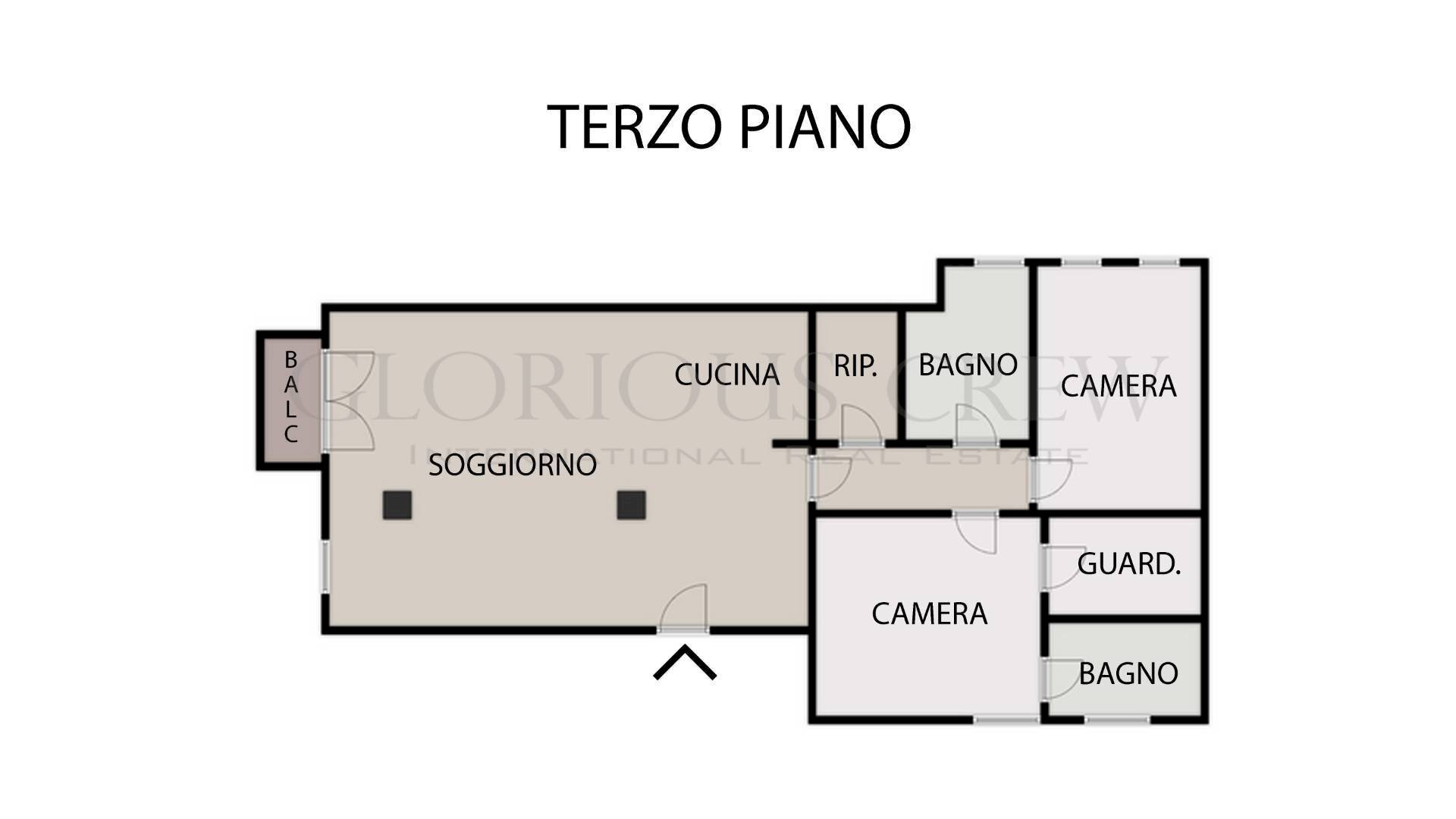 Foto 25 - Trilocale Corso Magenta, Brescia - planimetria 1
