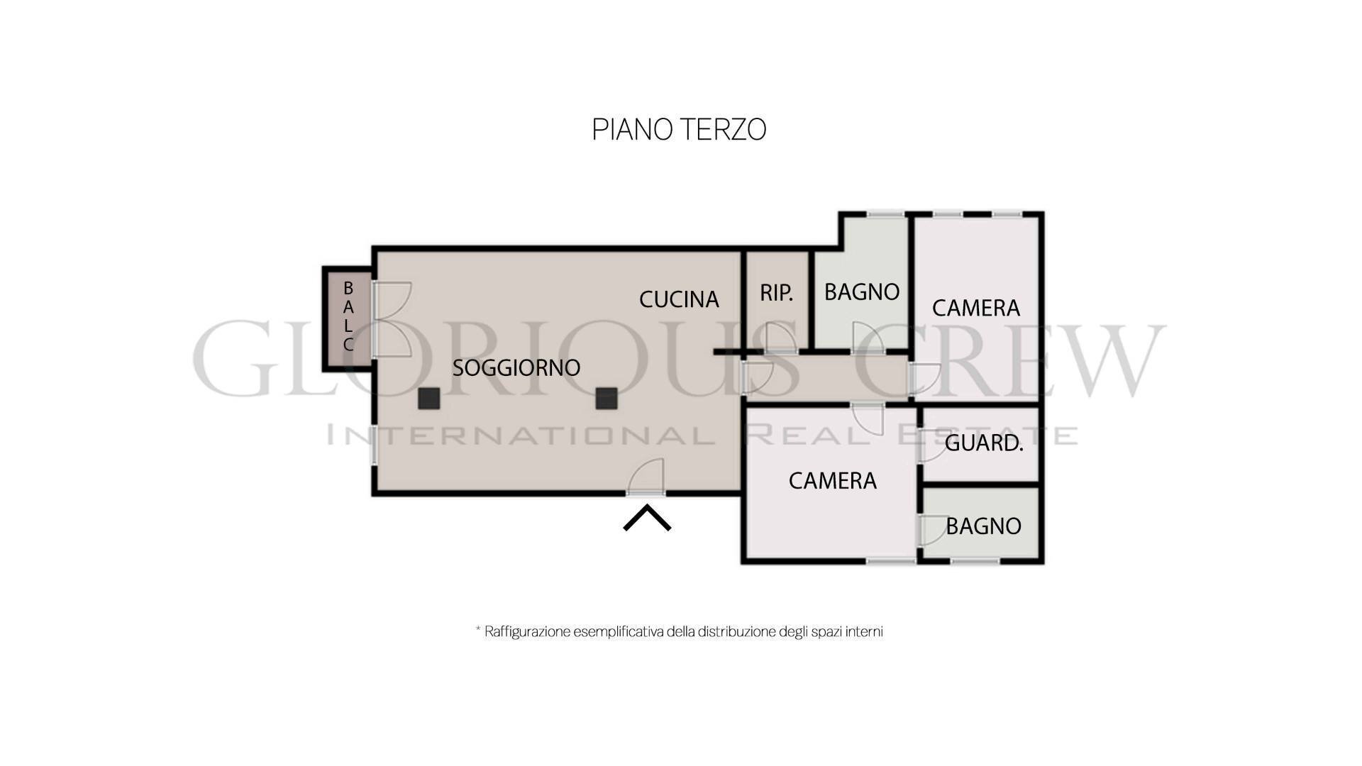 Foto 25 - Trilocale Corso Magenta, Brescia - planimetria 1