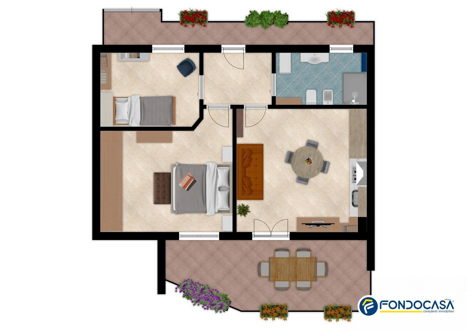 Foto 38 - Trilocale Via Degli Orsolani
 
172, Loano - planimetria 1