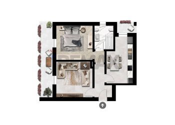 Pianta 2D - Bilocale Via Milano
 
39, San Giorgio su Legnano - foto 25