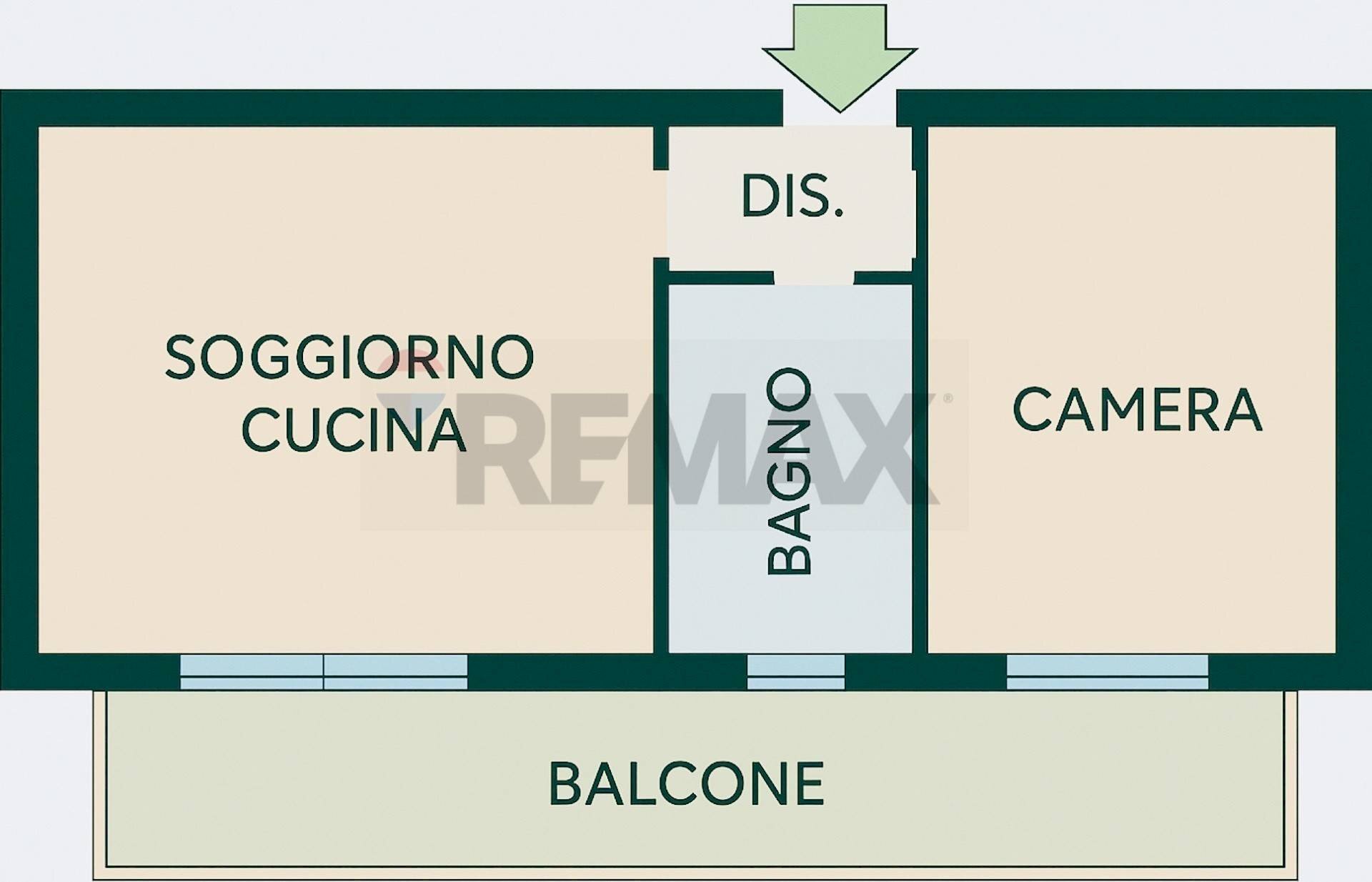 Pianta 2D - Bilocale via Omero
 
18, Milano - planimetria 1
