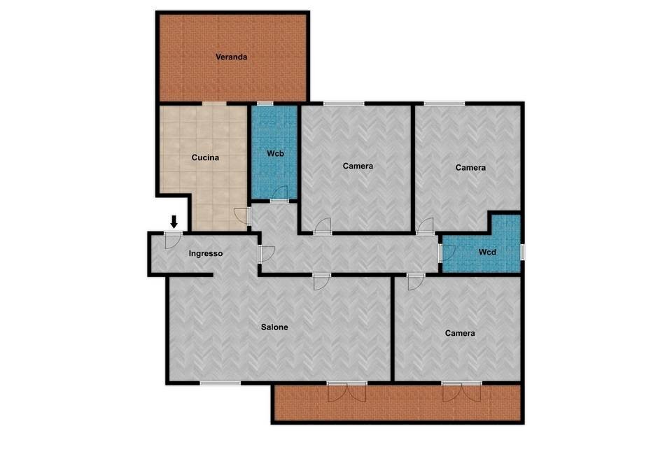 Foto 26 - Appartamento Via Enrico Hassan
 
12, Palermo - planimetria 1