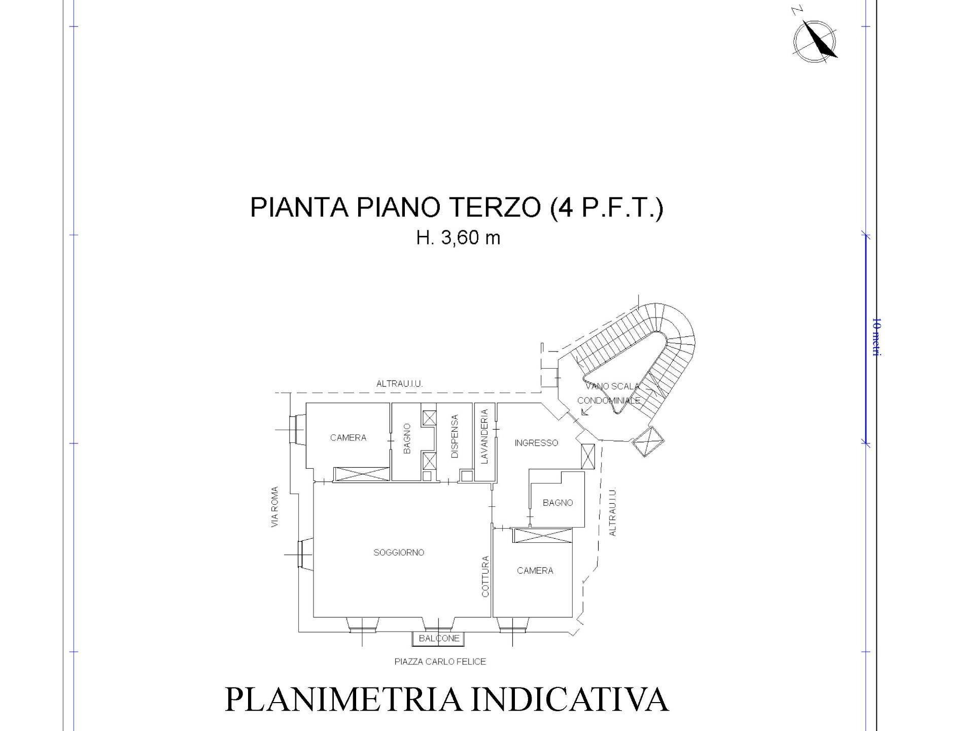 Foto 32 - Quadrilocale Piazza Carlo Felice, Torino - planimetria 1