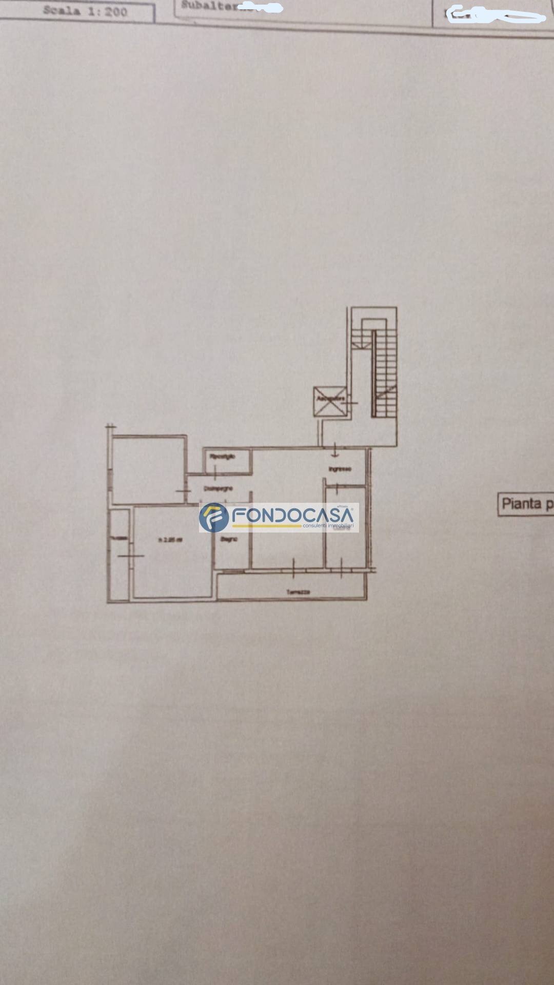 scheda catastale - Quadrilocale via luni, Carrara - planimetria 1