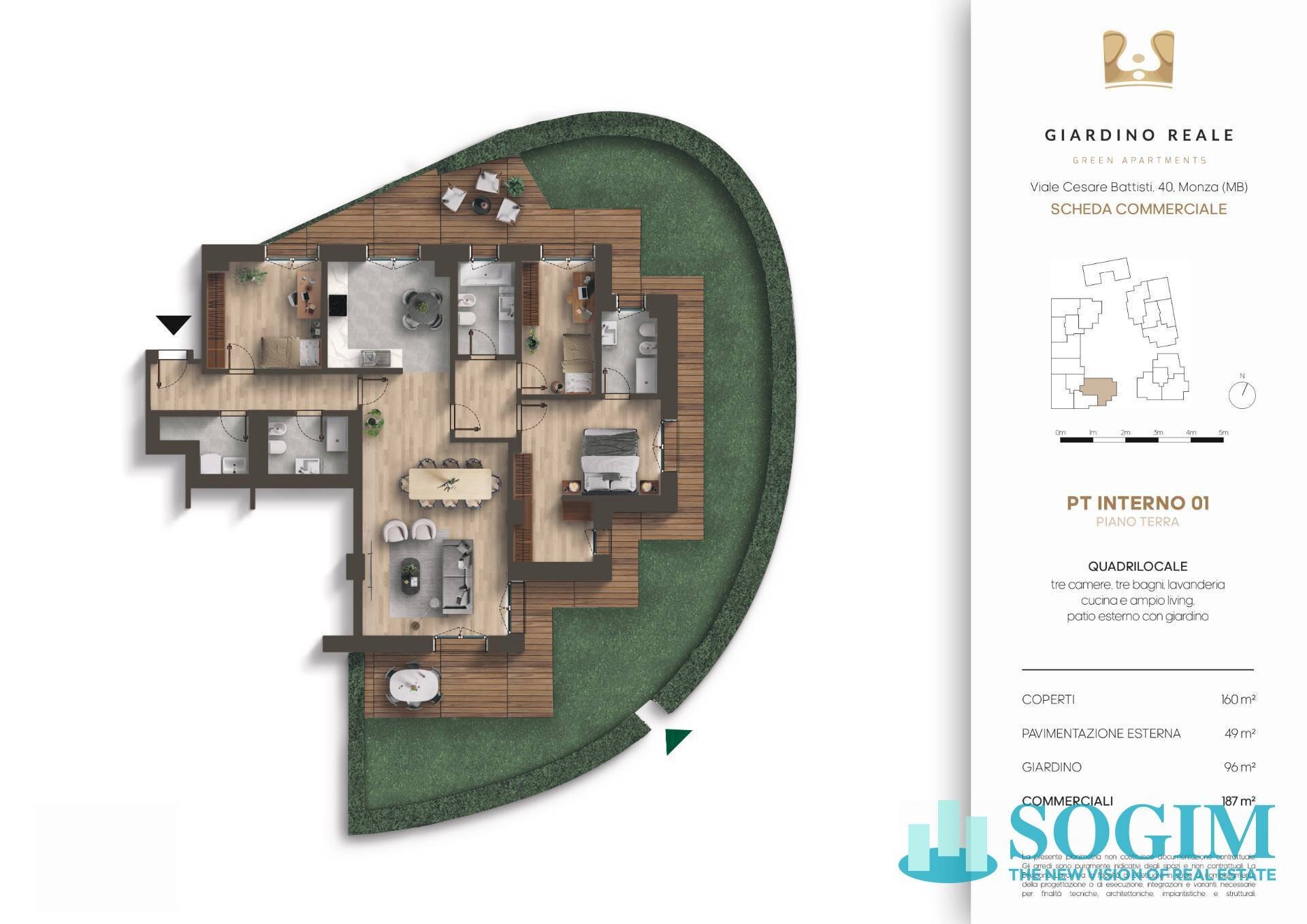 Foto 10 - Quadrilocale viale Cesare Battisti
 
40, Monza - planimetria 1