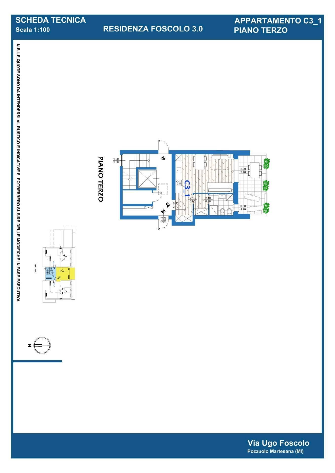 Foto 14 - One-room apartment Via papa Giovanni xxiii
 
25, Pozzuolo Martesana - floor plans 1