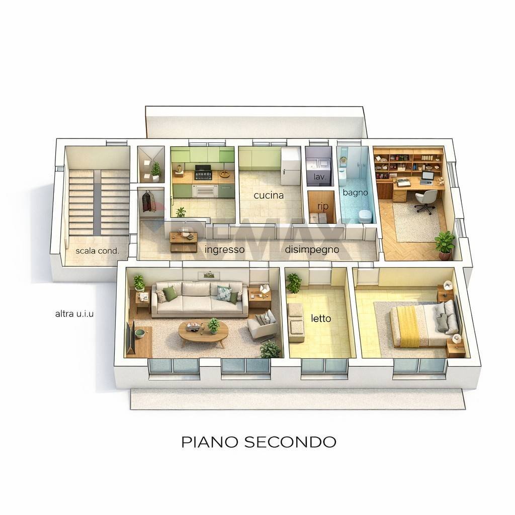 Pianta 3D - Appartamento via Alcide De Gasperi
 
21, Ragusa - planimetria 1