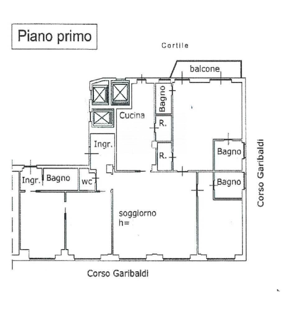 Foto 21 - Apartment Corso Giuseppe Garibaldi
 
85, Milano - floor plans 1