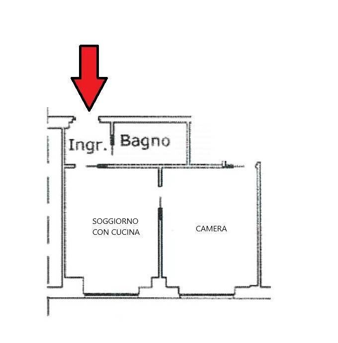 Foto 5 - Bilocale Corso Giuseppe Garibaldi
 
85/1, Milano - planimetria 1