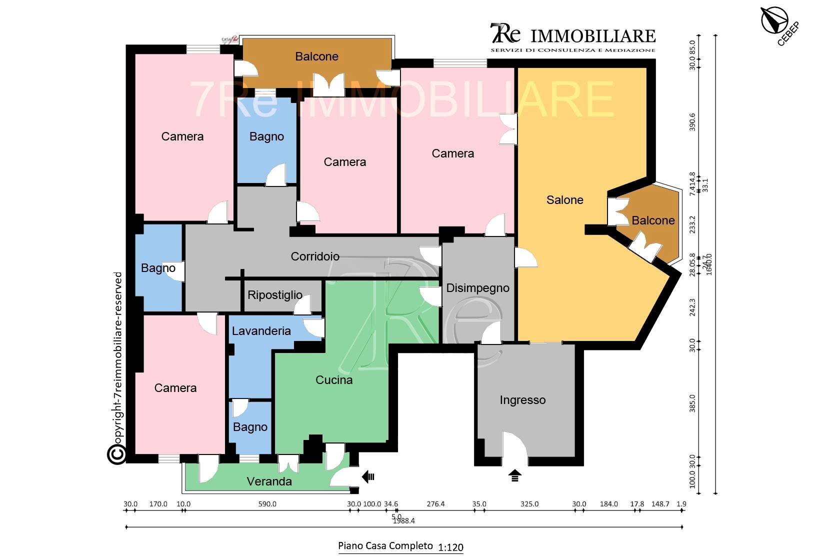 Foto 3 - Appartamento Via Dante
 
157, Palermo - planimetria 1