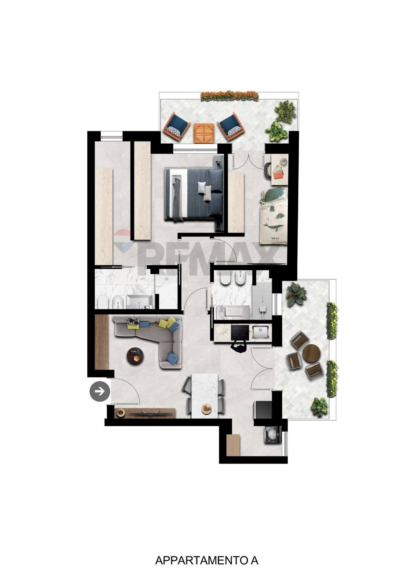 Pianta 2D - Trilocale Via Daunia
 
5, Bari - planimetria 1