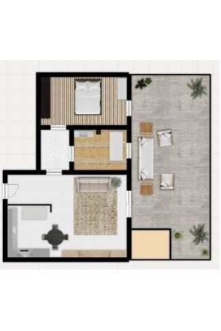 Bilocale via Sapri, 9, Milano (zona Musocco) - planimetria 1