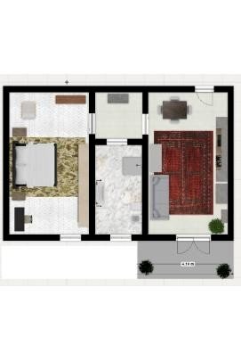 Bilocale via Pilade Bellotti, 5, Rho - planimetria 1