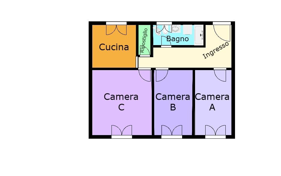 Non-buildable land via Contubernio G. B. d'Albertis, 6, Genova (neighborhood Marassi) - floor plans 1