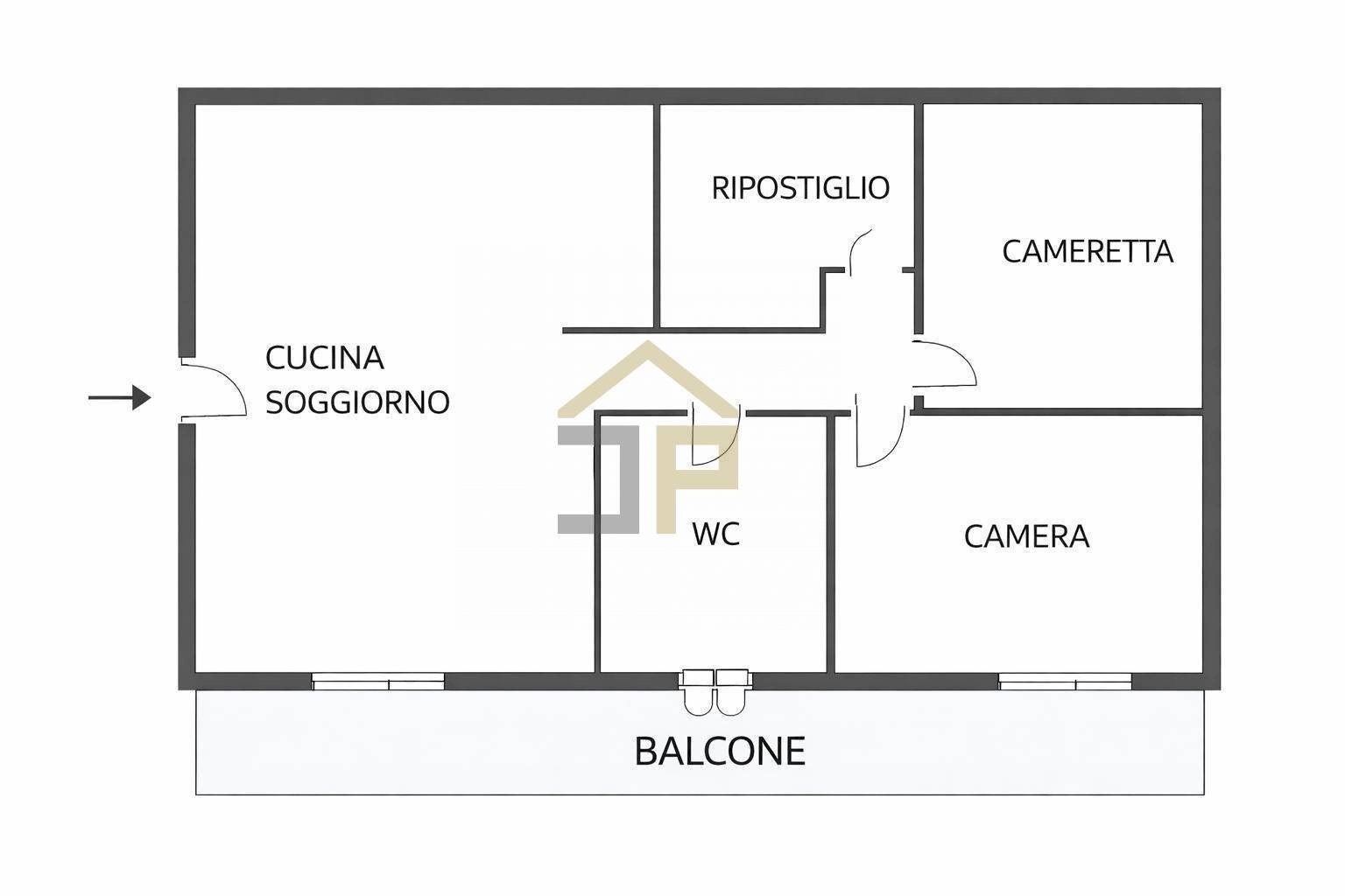 Foto 23 - Quadrilocale Via G. Verga
 
9, Balestrate - planimetria 1