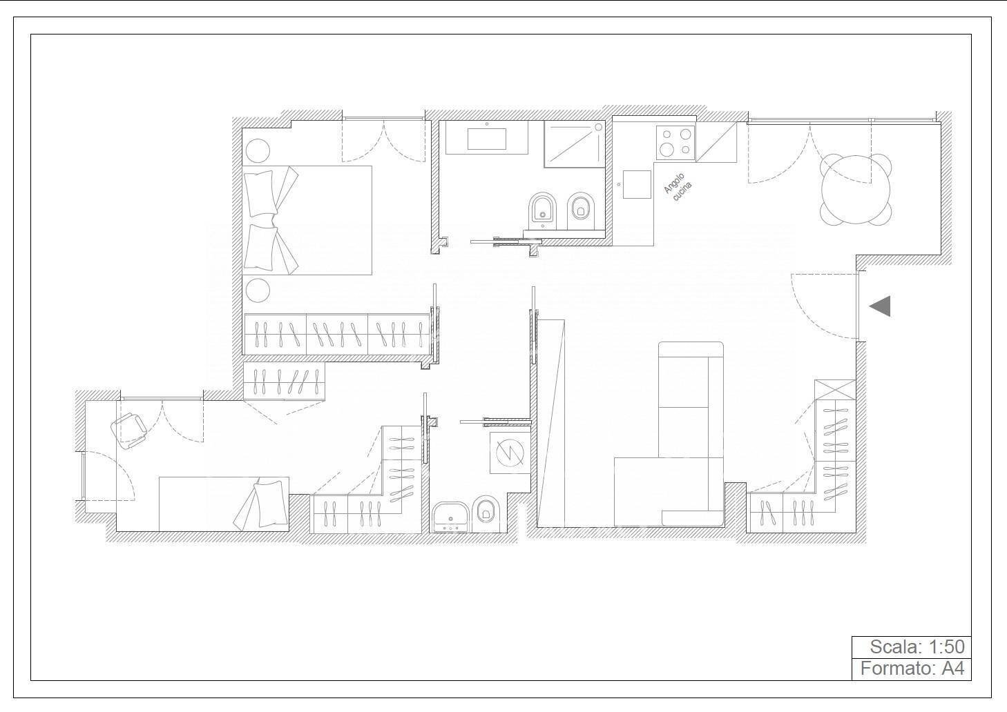 Foto 2 - Three-room apartment Via Amero Cagnoni
 
10, Milano - floor plans 1
