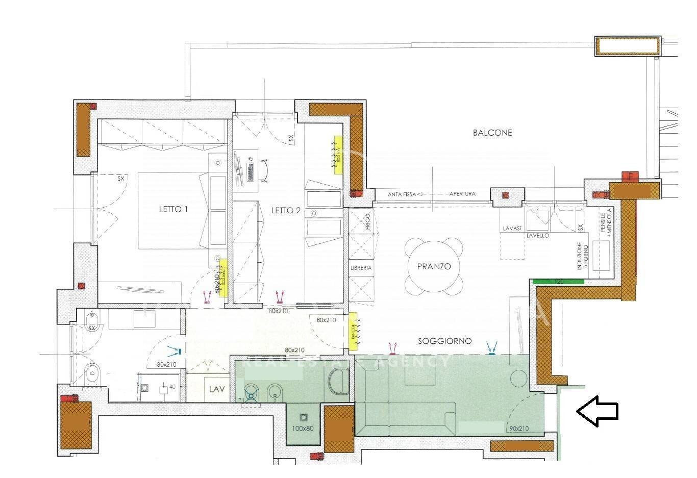 Foto 13 - Trilocale Via San Rocco
 
8, Segrate - planimetria 1