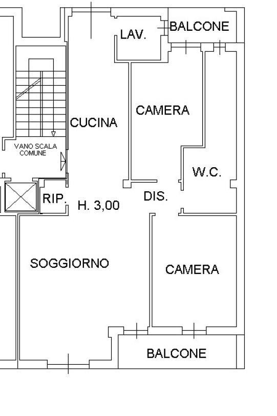 Four-room apartment via Galileo Galilei, 43, Alessandria - floor plans 1