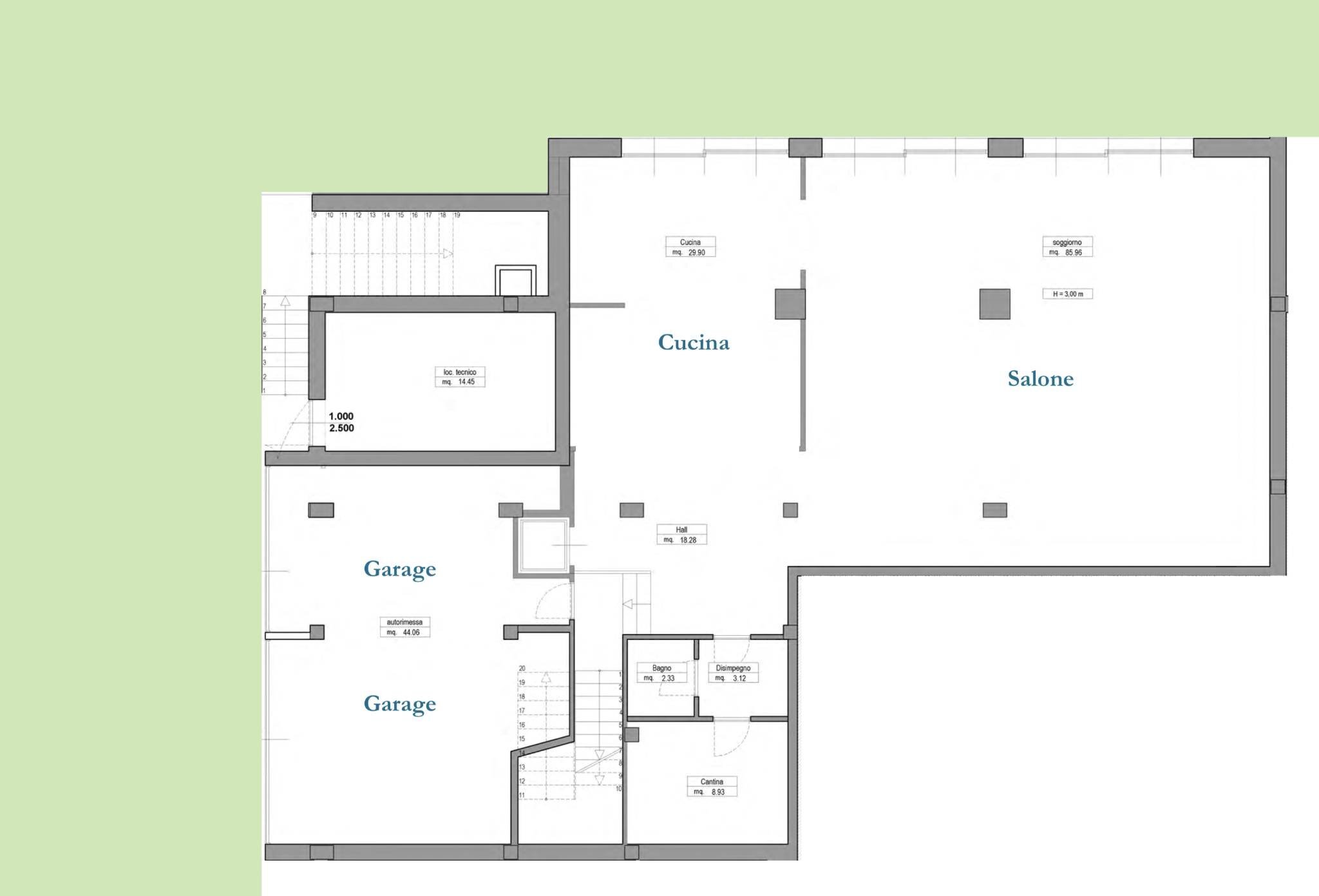 Villa via di Gaibola, Bologna (neighborhood Colli) - floor plans 1