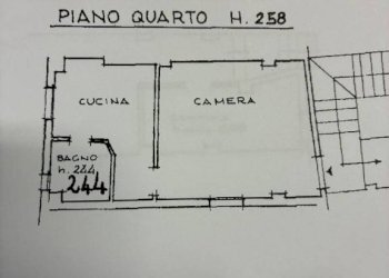 Planimetria - Bilocale piazza Ulisse Aldrovandi, Bologna (zona Centro Storico) - foto 12