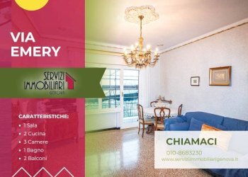 Salone - Quadrilocale via Carlo Emery, Genova (zona Marassi) - foto 1