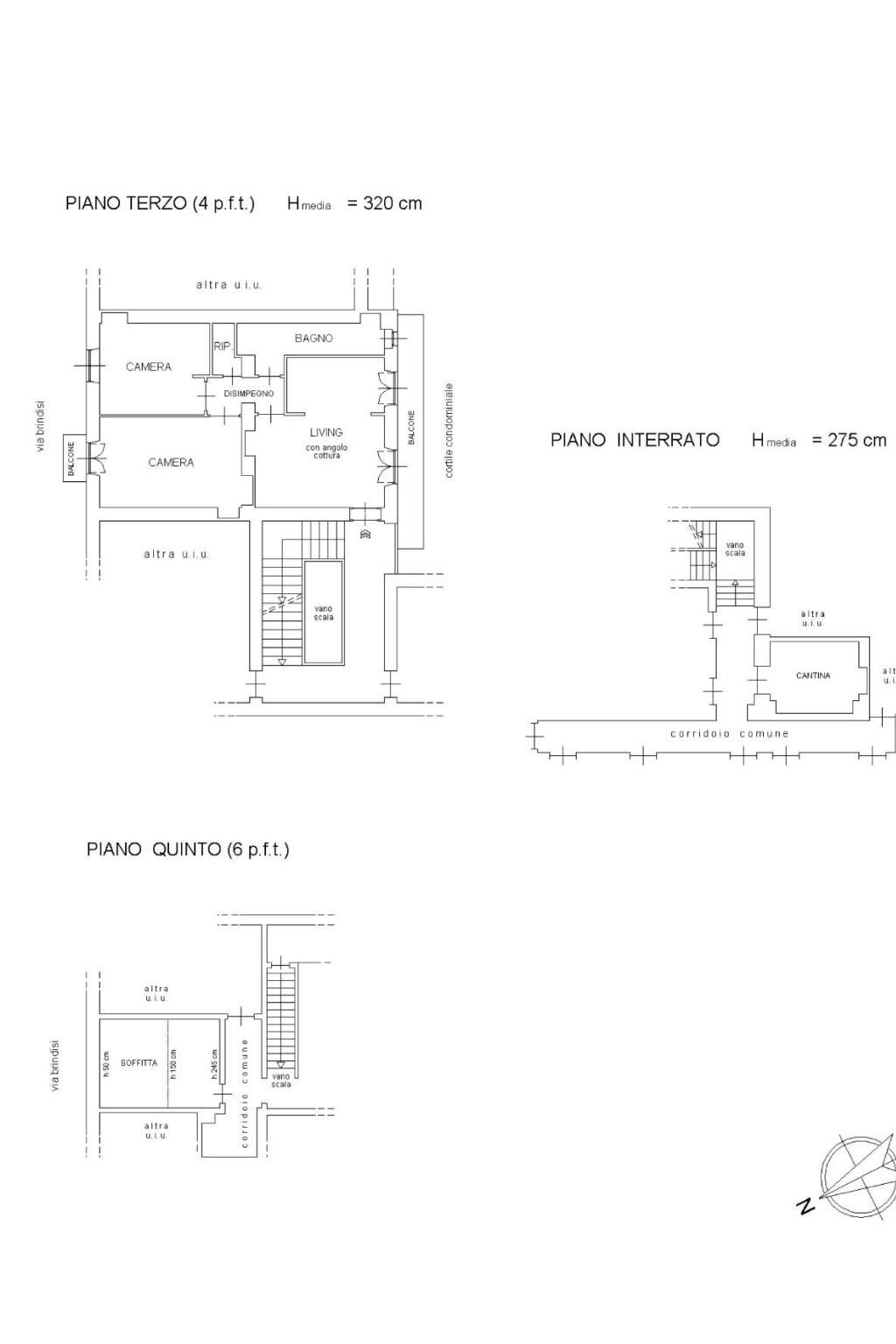 Trilocale corso Principe Oddone, 36, Torino (zona Aurora) - planimetria 1