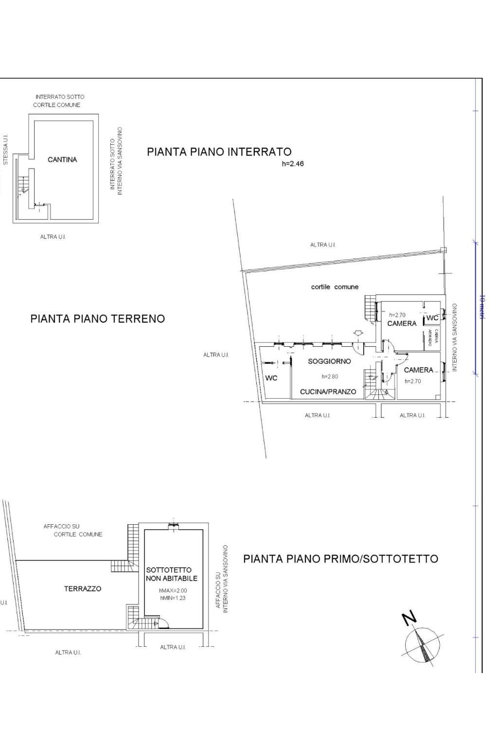 Casa indipendente via Andrea Sansovino, 243, Torino - planimetria 1