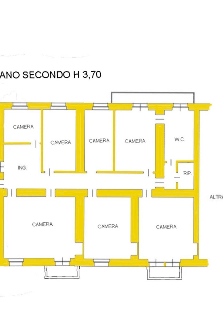Appartamento corso Galileo Ferraris, 80, Torino (zona Crocetta) - planimetria 1