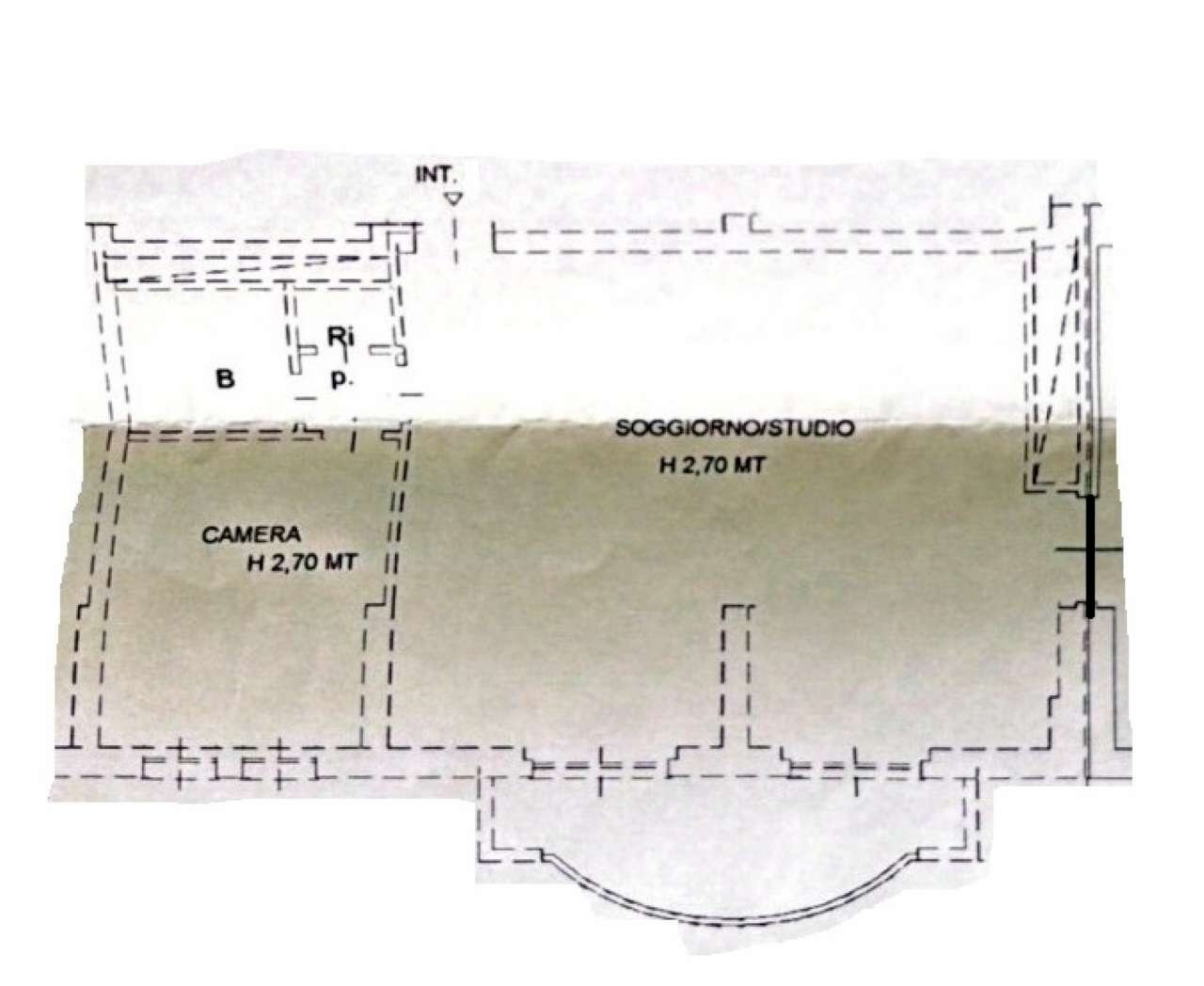 appartamento unico piano - Bilocale via degli Iris, Genova (zona Quarto) - planimetria 1