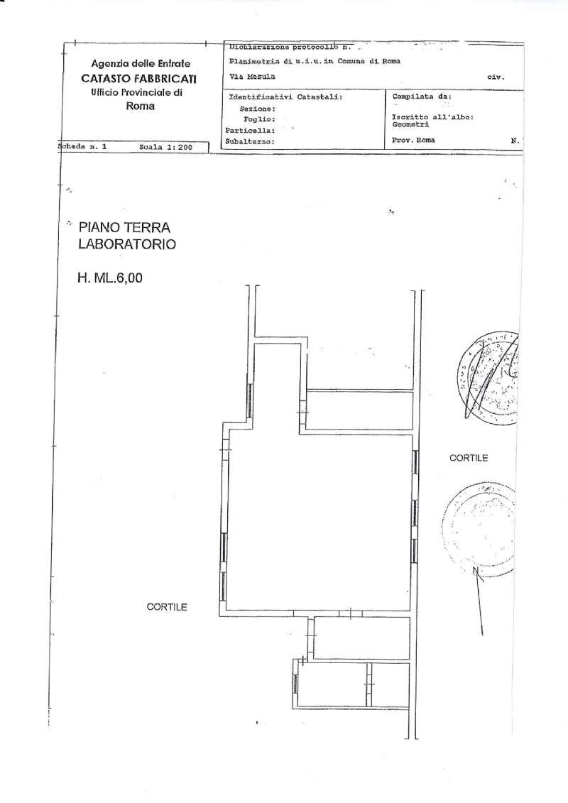 plan. - Laboratory via mesula, Roma - floor plans 1