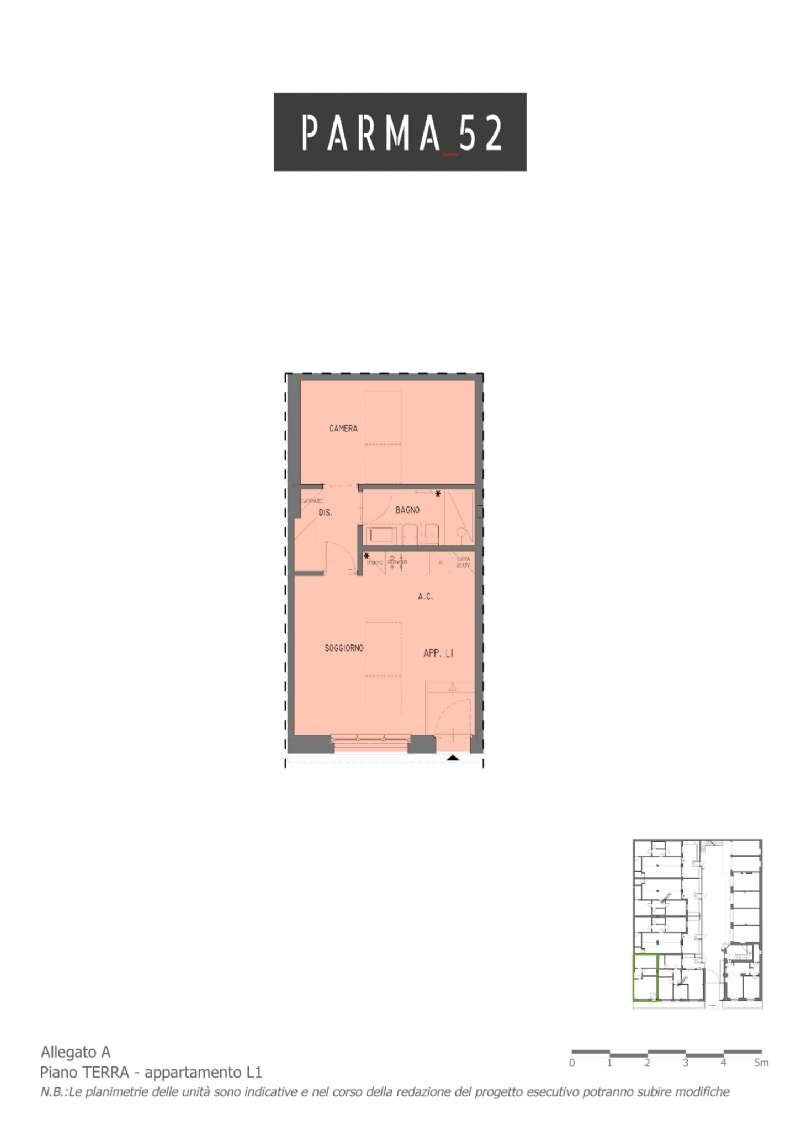 l1 - Two-room apartment via Parma, 52, Torino (neighborhood Aurora) - floor plans 1
