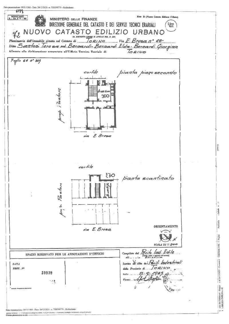 planimetria - Trilocale via Brusa, 48, Torino - planimetria 1