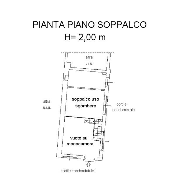 Loft corso Enrico De Nicola, 58, Torino (zona Crocetta) - planimetria 1