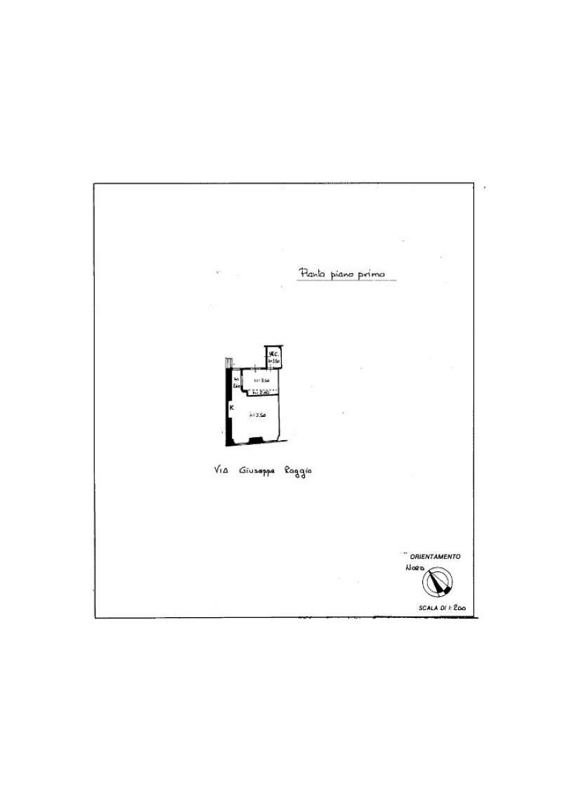 Planimetria - Bilocale via Giuseppe Raggio, Chiavari - planimetria 1