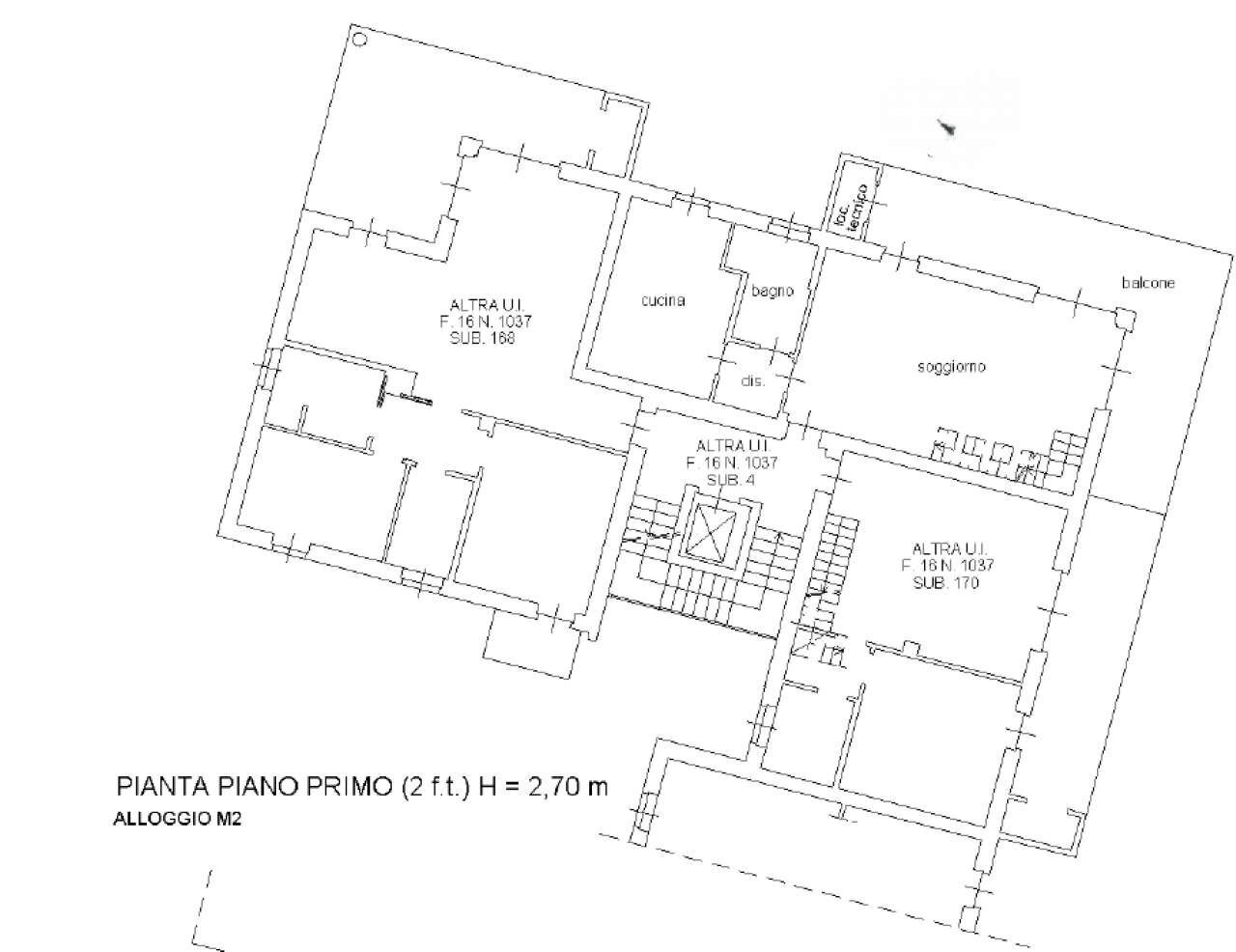 p. 1 - Attico via Torino, 34/E, San Mauro Torinese - planimetria 1