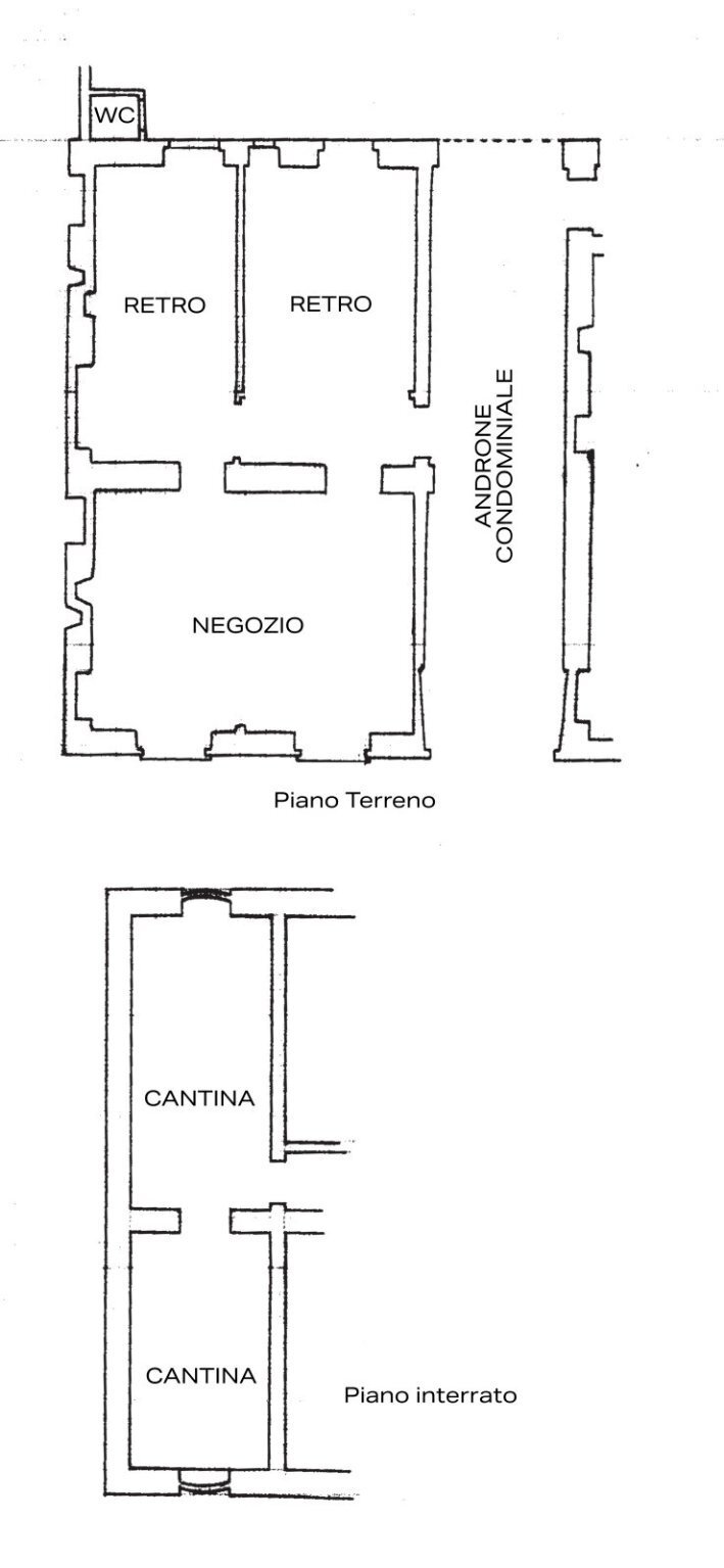 Shop corso Alcide De Gasperi, 65, Torino (neighborhood Crocetta) - floor plans 1