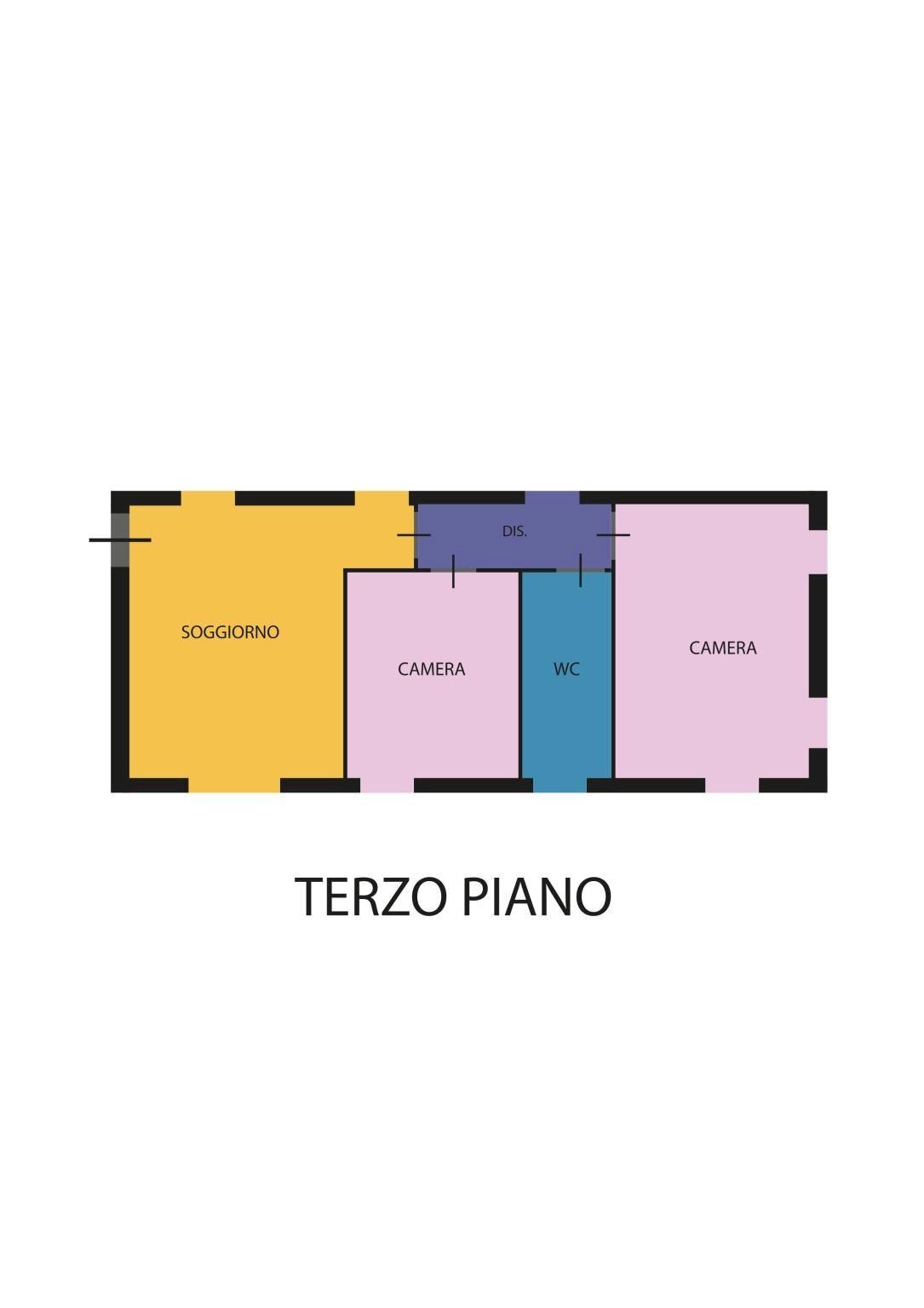 Three-room apartment via di Roma, Ravenna - floor plans 1
