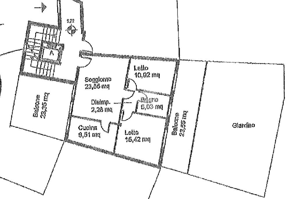 Trilocale Via Michelangelo Buonarroti, Pavullo nel Frignano - planimetria 1