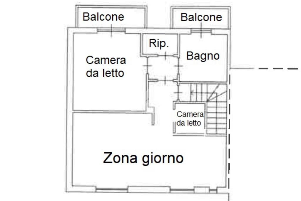 Three-room apartment Via Momborgo, Rifreddo - floor plans 1