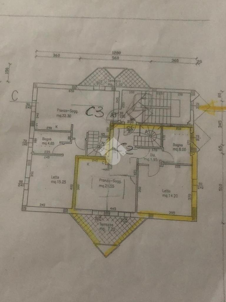Three-room apartment Viale Firenze, Castel Bolognese - floor plans 1